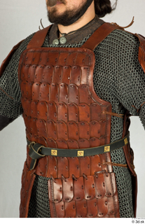  Photos Medieval Soldier in leather armor 6 Medieval clothing Medieval soldier chainmail armor chest armor leather gambeson upper body 0002.jpg
